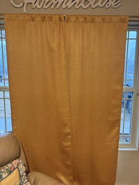 Mainstays Brown Butter Curtains Drapes  27.5 In X 84 In  2 Panels